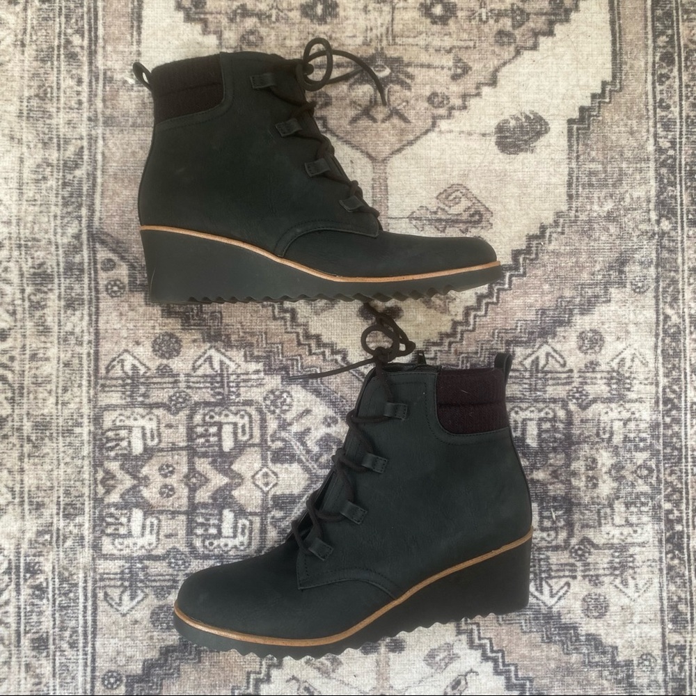 Women's Zone Medium/Wide Lace Up Wedge Bootie ❤️‍🔥NEW Spring / Summer Shoes